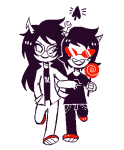  arm_in_arm blackrom cancerlicious highlight_color request scourge_sisters shipping spade terezi_pyrope vriska_serket 