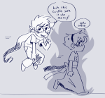  2022 black_squiddle_dress blush breath_aspect fullres godtier grimdark grimdorks heir john_egbert midair panel_redraw redrom rose_lalonde rosemarytrash shipping text thought_balloon word_balloon 