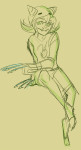  action_claws limited_palette lineart nepeta_leijon solo villainsgoleft 