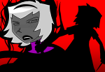  2026 black_squiddle_dress freckles fuckkrat fullres grimdark jaggy_lines rose_lalonde silhouette solo thorns_of_oglogoth weapon 