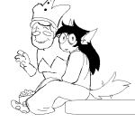  2024 dogtail dogtier food fullres grayscale jade_harley lineart monochrome nannasprite pajamas scars sprite valveorangebox 
