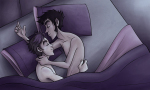  bed eridan_ampora erisol high_angle hso_2012 humanized no_glasses redrom robotwwizard shipping sleeping sollux_captor 