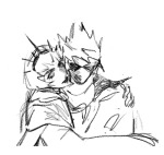  2025 arm_around_shoulder dark_hearts dirk_strider fullres godtier grayscale heart_aspect homestuck:_beyond_canon incest meat_timeline mottledmongrel near_kiss pencil prince redrom rose_lalonde rosebot shipping sketch ultimate_dirk 