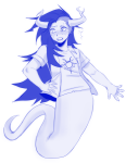  2026 blackoutbruh blush fullres lineart monochrome solo sprite starter_outfit sweat tavrisprite 
