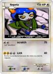  card cat_hat crossover high_angle meme nepeta_leijon pok&eacute;mon sitting solo source_needed starter_outfit text 