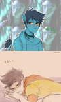  avatar blush comic crossover godtier hope_aspect ikimaru jake_english multiple_personas page parody sleeping solo 