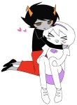  2024 blush fullres heart kanaya_maryam kneeling omoti redrom reverse_hug rose_lalonde rosemary shipping sitting starter_outfit 