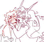  2025 blush crispymiilk feferi_peixes fullres karkat_vantas kiss lifeblood lineart lipstick_stains redrom shipping 