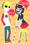 2012 dave_strider dragon_cane fullres jaggy_lines red_baseball_tee starter_outfit terezi_pyrope text word_balloon zamii070