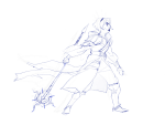 2016 aspect_symbol crossover dragon_age fullres light_aspect monochrome paperseverywhere profile rose_lalonde sketch solo weapon