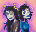 2012 aranea_serket artificial_limb back_to_back dancestors eyepatch fullres liralicia serkets starter_outfit sufferer_necklace vriska_serket 