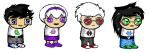 2013 animestuck beta_kids dave_strider freckles fullres heart jade_harley jaggy_lines john_egbert kawaiistuck koala_tea parody rose_lalonde sailorbeefcake sprite_mode starter_outfit