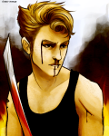  blood dirk_strider faun-songs freckles no_glasses nosebleed solo strong_tanktop unbreakable_katana 