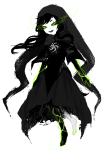  2012 fankid fullres godtier grayscale highlight_color jaggy_lines largeocin monochrome solo space_aspect stars witch 