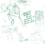  ... 2023 ? all_leprechauns bed biscuits blush caliborn cans clover comic crowbar die doze eggs felt fin fullres head_out_of_frame headshot itchy jack_noir language:spanish lineart lying matchsticks monochrome ms_paint no_hat paint_it_black phonification quarters redrom sawbuck shipping sketch sleeping spades_slick starter_outfit stitch text trace translated 