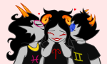  2023 2spooky aradia_megido feferi_peixes fullres heart hemocircle jaggy_lines kiss meraki-sunset multishipping queen_bee redrom shipping sollux_captor starter_outfit 