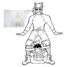  2026 dancestors dancing dream_ghost fullres gangnam_style grayscale highlight_color horuss_zahhak ilovevamola image_manipulation monochrome parody rufioh_nitram starter_outfit 