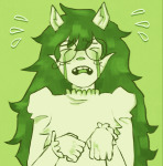 2024 aesults crying fullres headshot jadesprite monochrome solo sprite 