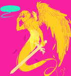 2012 davesprite fullres injured_davesprite jaggy_lines royal_deringer ryu-gemini solo sprite text word_balloon