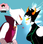  2026 candy_timeline censor darlinqq dirk_strider erasure fashionista_rebel_uniform fullres godtier heart homestuck:_beyond_canon kanaya_maryam meat_timeline nudity prince profile rainbow_drinker redrom shipping text thought_balloon ultimate_dirk 
