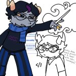 2026 empiricist's_wand eridan_ampora fullres godtier hope_aspect lineart maekammy no_cape prince starter_outfit text