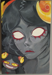 2023 aradia_megido blush dead_aradia fullres headshot multiple_personas oil_painting smoi_witch solo starter_outfit 