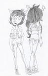  back_angle codpiecequeen grayscale scourge_sisters sketch terezi_pyrope vriska_serket 