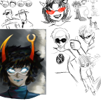 2025 aranea_serket art_dump beta_kids breath_aspect bro dad dancestors dave_strider dirk_strider dream_ghost fullres godtier grayscale headshot heir highlight_color jade_harley jake_english john_egbert karkat_vantas rose_lalonde roxy_lalonde ryandrawsdoodleandsketches sketch starter_outfit sufferer_necklace terezi_pyrope text thumbs_up twin_m9_berettas