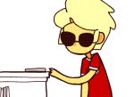  animated dave_strider niftey panel_redraw red_record_tee starter_outfit towel 