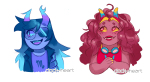  2017 artificial_limb broken_source clock-heart eyepatch feferi_peixes freckles fullres heart limited_palette no_glasses starter_outfit vriska_serket 