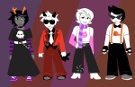  2026 aspect_symbol black_squiddle_dress blush body_modification candy_kids candy_timeline casual clothingswap dogtail fashion fullres glasses_added harry_anderson_egbert homestuck:_beyond_canon red_plush_puppet_tux roxy's_striped_scarf suzone tavros_crocker void_aspect vriska_maryam-lalonde yiffany_longstocking_lalonde_harley 