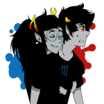  2012 clothingswap fullres karkat_vantas redrom reverse_hug shiotaiou shipping sweat vriska_serket vriskat 