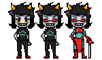  2013 666bot blush dragon_cane fullres legislacerator_suit no_glasses pixel seeing_terezi solo starter_outfit terezi_pyrope transparent 