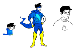  2025 breath_aspect capn_cooks crossover fashion fullres godtier heir invincible jaggy_lines john_egbert solo sprite_mode starter_outfit superhero 