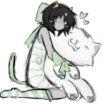  2025 blush casual fashion fullres heart lusus muwwwsky nepeta_leijon no_hat plushie pounce_de_leon reverse_hug sitting solo 