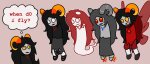  2026 ? aradia_megido aradiabot aradiasprite dailyaradia dead_aradia fullres godtier maid midair multiple_personas sprite text thought_balloon time_aspect 