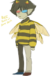  anonymous_artist au bee_outfit sollux_captor solo wingstuck 