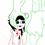 2019 aradia_megido english_maid fullres godtier head_out_of_frame jaggy_lines lord_english maid meme no_shirt redrom shipping steelcorridor time_aspect wut