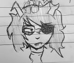 2025 eyepatch fullres grayscale headshot monochrome sketch solo tacitaccompanis vriska_serket