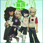  413 2026 arm_in_arm beta_kids black_squiddle_dress body_modification dave_strider freckles fullres jade_harley john_egbert red_baseball_tee rose_lalonde sburb_logo severedhead starter_outfit 
