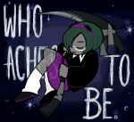  2026 del'fi fullres homestuck:_beyond_canon limeartichoke meat_timeline nymphs profile scythe sitting solo stars starter_outfit text weapon 