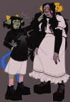  2021 aradia_megido blush body_modification casual fashion freckles fullres heart kikueatgoo nepeta_leijon no_hat text 
