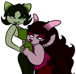  dream_ghost feferi_peixes limited_palette nepeta_leijon no_glasses no_hat octopussy redrom shipping trail-to-the-artpocalypse transparent 