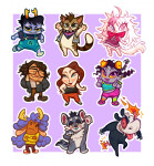  2020 arms_crossed art_dump blush body_modification chibi facial_hair fantroll fire freckles fullres lgbt_pride stupid.dog 