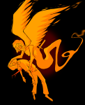  2024 blood carrying dave_strider davesprite dead fullres highlight_color impalement jaggy_lines midair monochrome obscenicon rule63 sadstuck sprite transtuck 