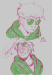  2025 blush candy dave_strider facial_hair fashion food freckles fullres no_glasses onlysushicat sketch solo text word_balloon 