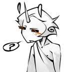  2025 emet0type freckles fullres grayscale highlight_color homestuck:_beyond_canon meat_timeline monochrome satyrs solo starter_outfit sweat swiss_elysi word_balloon 