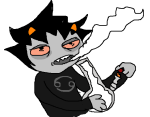  2021 annieisapeaperson drug_use fullres jaggy_lines karkat_vantas smoking solo starter_outfit 