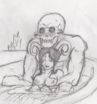  2012 ancestors apricots-from-nara bathing bathtub blush fullres grayscale lord_english no_shirt nudity pencil redrom shipping sitting sketch sweat text the_handmaid timely_mistress 