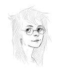  catertothehollow grayscale headshot jade_harley sketch solo 